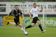8 June 2010; Nathan Murphy, Dundalk, in action against Conan Byrne, Sporting Fingal. Airtricity League Premier Division, Dundalk v Sporting Fingal, Oriel Park, Dundalk, Co. Louth. Photo by Sportsfile