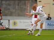 8 June 2010; Bohemians' Paddy Madden shoots to score his side's first goal. Airtricity League Premier Division, Galway United v Bohemians, Terryland Park, Galway. Picture credit: David Maher / SPORTSFILE