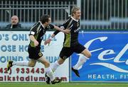 8 June 2010; Sporting Fingal's Ronan Finn, right, celebrates after scoring his side's second goal with team-mate Conan Byrne. Airtricity League Premier Division, Dundalk v Sporting Fingal, Oriel Park, Dundalk, Co. Louth. Photo by Sportsfile