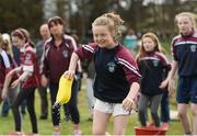 8 May 2016; Lorna O'Shea, aged 11, competing in the sponge race at the Piarsaigh Na Dromoda Lá na gClubanna celebrations. Lá Na gClubanna - Piarsaigh Na Dromoda. Páirc an Phiarsaigh, Inse na Toinne, Dromid, Co. Kerry. Picture credit: Diarmuid Greene / SPORTSFILE