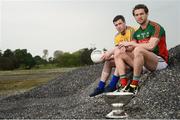 11 May 2016; In attendance at the launch of 2016 Connacht GAA Football Senior Championship are Cathal Cregg, Roscommon, and Tom Parsons, Mayo. Connacht GAA Centre, Bekan, Claremorris, Co. Mayo. Picture credit: Sam Barnes / SPORTSFILE