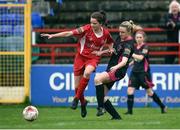 11 May 2016; Leanne Kiernan, Shelbourne Ladies, in action against Ruth Fahy, Wexford Youth WFC. Continental Tyres Women's National League, Wexford Youth WFC v Shelbourne Ladies, Tolka Park, Drumcondra, Dublin. Picture credit: Oliver McVeigh / SPORTSFILE
