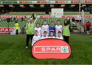11 May 2016; The Carn NS, Gurteen, Sligo, squad. SPAR FAI Primary School 5s National Finals, Aviva Stadium, Dublin. Picture credit: Piaras Ó Mídheach / SPORTSFILE