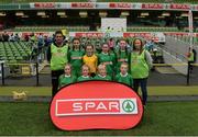 11 May 2016; The St Oran's NS, Cockhill, Inishowen, squad. SPAR FAI Primary School 5s National Finals, Aviva Stadium, Dublin. Picture credit: Piaras Ó Mídheach / SPORTSFILE