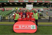 11 May 2016; The Dromtrasna NS, Abbeyfeale, Limerick, squad. SPAR FAI Primary School 5s National Finals, Aviva Stadium, Dublin. Picture credit: Piaras Ó Mídheach / SPORTSFILE