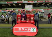 11 May 2016; The Gaelscoil Bhríde, Thurles, Tipperary, squad. SPAR FAI Primary School 5s National Finals, Aviva Stadium, Dublin. Picture credit: Piaras Ó Mídheach / SPORTSFILE