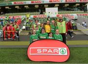 11 May 2016; The Scoil Íosagáin, Buncrana, Irishowen, squad. SPAR FAI Primary School 5s National Finals, Aviva Stadium, Dublin. Picture credit: Piaras Ó Mídheach / SPORTSFILE