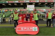 11 May 2016; The Scoil Niocláis, Frankfield, Cork, squad. SPAR FAI Primary School 5s National Finals, Aviva Stadium, Dublin. Picture credit: Piaras Ó Mídheach / SPORTSFILE