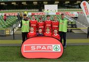 11 May 2016; The Scoil Naomh Iosaf, Riverstown, Cork, squad. SPAR FAI Primary School 5s National Finals, Aviva Stadium, Dublin. Picture credit: Piaras Ó Mídheach / SPORTSFILE