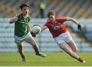 12 May 2016; Cathal O'Mahony, Cork, in action against Luke Cardy, Limerick. Electric Ireland Munster Minor Football Championship Semi-Final, Cork v Limerick. Páirc Uí Rinn, Cork. Picture Credit: Eóin Noonan / SPORTSFILE