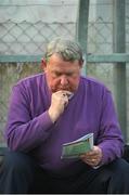 12 May 2016; Peter Dennehy, Pairc Uí Rinn announcer, reads the programme before the game. Electric Ireland Munster Minor Football Championship Semi-Final, Cork v Limerick. Páirc Uí Rinn, Cork. Picture Credit: Eóin Noonan / SPORTSFILE