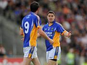 6 June 2010; Sean Furlong, right, Wicklow, speaking to team-mate J.P. Dalton. Leinster GAA Football Senior Championship Quarter-Final, Wicklow v Westmeath, O'Connor Park, Tullamore, Co. Offaly. Photo by Sportsfile
