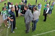 6 June 2010; Limerick manager Mickey Ned O'Sullivan is interviewed for TV after the match. Munster GAA Football Senior Championship Semi-Final, Waterford v Limerick, Fraher Field, Dungarvan, Co. Waterford. Picture credit: Brian Lawless / SPORTSFILE