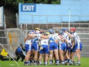 7 June 2010; The Waterford team gather together in a huddle before the game. Munster GAA Hurling Senior Championship Semi-Final, Waterford v Clare, Semple Stadium, Thurles, Co. Tipperary. Picture credit: Brendan Moran / SPORTSFILE