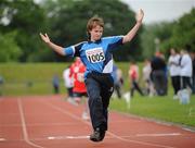 10 June 2010; Jesse Mitchell, from Ballinamere, Offaly, in action during the athletics divisioning events at the 2010 Special Olympics Ireland Games. University of Limerick, Limerick. Picture credit: Stephen McCarthy / SPORTSFILE