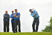 11 June 2010; Micheal Moahon, from Tallaght, Dublin, pitches on the 6th tee box during the Pitch & Putt event during the second day of the 2010 Special Olympics Ireland Games. Murroe, Limerick. Picture credit: Diarmuid Greene / SPORTSFILE