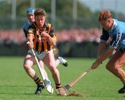 31 May 1998; Charlie Carter of Kilkenny in a tussle for possession with Derek McMullan of Dublin during the Leinster GAA Hurling Senior Championship Quarter-Final match between Dublin and Kilkenny at Parnell Park in Dublin. Photo by Brendan Moran/Sportsfile