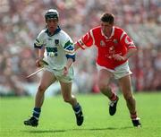 17 May 1998, Dave Bennett Waterford in action against Mark Landers Cork, Cork V Waterford, League Hurling Final,   Thurles. Picture Credit: Ray McManus/SPORTSFILE