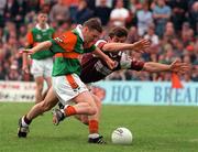 24 May 1998; David Nestor of Mayo in action against TomÃ¡s Mannion of Galway during the Connacht GAA Football Senior Championship Quarter-Final match between Mayo and Galway at McHale Park in Castlebar, Co. Mayo. Photo by Damien Eagers/Sportsfile