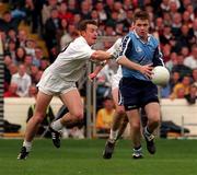 7 June 1998, Dessie Farrell Dublin in action against John Finn Kildare , Leinster Football Championship. Picture Credit: Damien Eagers/SPORTSFILE