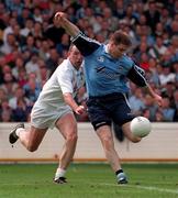 7 June 1998, Dessie Farrell Dublin in action against Glenn Ryan Kildare, Leinster Football Championship. Picture Credit: Damien Eagers/SPORTSFILE