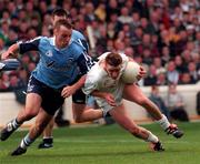 7 June 1998, Eddie McCormack Kildare in action against Paul Curran Dublin, Leinster Football Championship. Picture Credit: Damien Eagers/SPORTSFILE