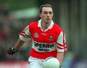 31 May 1998; Henry Downey of Derry during the Ulster GAA Football Senior Championship Quarter-Final match between Derry and Monaghan at Celtic Park in Derry. Photo by David Maher/Sportsfile