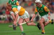 24 May 1998; John Troy of Offaly in action against Mark Gannon of Meath during the Leinster GAA Senior Hurling Championship Quarter-Final match between Offaly and Meath at Croke Park in Dublin. Photo by Ray McManus/Sportsfile
