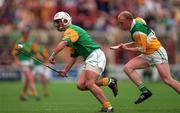 24 May 1998; Mark Gannon of Meath in action against John Troy of Offaly during the Leinster GAA Senior Hurling Championship Quarter-Final match between Offaly and Meath at Croke Park in Dublin. Photo by Ray McManus/Sportsfile