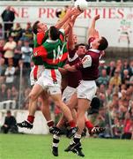 24 May 1998; Mayo players, from left, Colm McManaman, John Casey and Ciaran McDonald in action against TomÃ¡s Meehan and Gary Fahey of Galway during the Connacht GAA Football Senior Championship Quarter-Final match between Mayo and Galway at McHale Park in Castlebar, Co. Mayo. Photo by Matt Browne/Sportsfile
