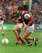 24 May 1998; TomÃ¡s Meehan of Galway in action against Ciaran McDonald of Mayo during the Connacht GAA Football Senior Championship Quarter-Final match between Mayo and Galway at McHale Park in Castlebar, Co. Mayo. Photo by Matt Browne/Sportsfile
