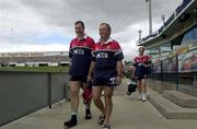 11 June 2001; Team manager Donal Lenihan and head coach Graham Henry make their way to the pitch ahead of a British and Irish Lions Training Session at Dairy Farmers Stadium in Townsville in Queensland, Australia. Photo by Matt Browne/Sportsfile