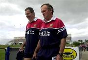 11 June 2001; Team manager Donal Lenihan and head coach Graham Henry make their way to the pitch ahead of a British and Irish Lions Training Session at Dairy Farmers Stadium in Townsville in Queensland, Australia. Photo by Matt Browne/Sportsfile