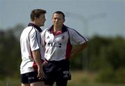 15 June 2001; Rob Henderson, right, and Brian O'Driscoll during a British and Irish Lions Training Session at Brisbane Grammar School Playing Fields in Queensland, Australia. Photo by Matt Browne/Sportsfile