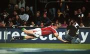 16 June 2001; Rob Henderson of British and Irish Lions goes over to score for his side's firsty try during the match between Queenslands Reds and British and Irish Lions at Ballymore in Queensland, Australia. Photo by Matt Browne/Sportsfile