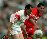 17 June 2001; Brian Dooher of Tyrone during the Bank of Ireland Ulster Senior Football Championship Semi-Final match between Tyrone and Derry at St Tiernach's Park in Clones, Monaghan. Photo by Damien Eagers/Sportsfile