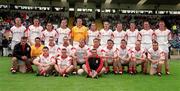 17 June 2001; The Tyrone team ahead of the Bank of Ireland Ulster Senior Football Championship Semi-Final match between Tyrone and Derry at St Tiernach's Park in Clones, Monaghan. Photo by Damien Eagers/Sportsfile