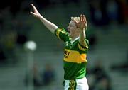 17 June 2001; Michael Francis Russell of Kerry celebrates after scoring his side's first goal during the Bank of Ireland Munster Senior Football Championship Semi-Final match between Kerry and Limerick at Fitzgerald Stadium in Killarney, Kerry. Photo by Brendan Moran/Sportsfile