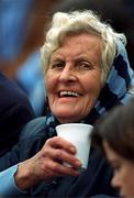 17 June 2001; A Dublin supporter enjoys a cup of tea during the Bank of Ireland Leinster Senior Football Championship Semi-Final match between Dublin and Offaly at Croke Park in Dublin. Photo by Ray McManus/Sportsfile