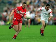 17 June 2001; Patrick Bradley of Derry during the Bank of Ireland Ulster Senior Football Championship Semi-Final match between Tyrone and Derry at St Tiernach's Park in Clones, Monaghan. Photo by Damien Eagers/Sportsfile