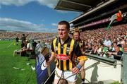 10 June 2001; Kilkenny captain Michael Kavanagh leads his side out ahead of the Guinness Leinster Senior Hurling Championship Semi-Final match between Kilkenny and Offaly at Croke Park in Dublin. Photo by Ray Lohan/Sportsfile