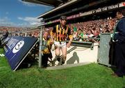 10 June 2001; Dennis Byrne of Kilkenny ahead of the Guinness Leinster Senior Hurling Championship Semi-Final match between Kilkenny and Offaly at Croke Park in Dublin. Photo by Ray Lohan/Sportsfile