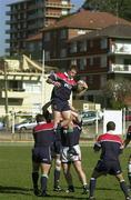 20 June 2001; Malcolm O'Kelly takes possession of a line out during a British and Irish Lions Training Session at the Manly Oval in New South Wales, Australia. Photo by Matt Browne/Sportsfile