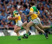 17 June 2001; Neville Coughlan of Offaly in action against Paddy Christie of Dublin during the Bank of Ireland Leinster Senior Football Championship Semi-Final match between Dublin and Offaly at Croke Park in Dublin. Photo by Aoife Rice/Sportsfile