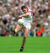 17 June 2001; Cormac McAnallen of Tyrone during the Bank of Ireland Ulster Senior Football Championship Semi-Final match between Tyrone and Derry at St Tiernach's Park in Clones, Monaghan. Photo by Damien Eagers/Sportsfile