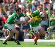 17 June 2001; John Crowley of Kerry in action against Stephen Lavin of Limerick during the Bank of Ireland Munster Senior Football Championship Semi-Final match between Kerry and Limerick at Fitzgerald Stadium in Killarney, Kerry. Photo by Brendan Moran/Sportsfile