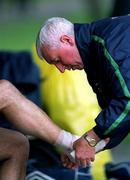 3 June 2001; Physiotherapist Mick Byrne during a Republic of Ireland Training Session in Tallinn, Estonia. Photo by Damien Eagers/Sportsfile