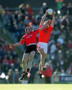 9 June 2001; Paul McGrane of Armagh in action against Sean Ward of Down during the Bank of Ireland All-Ireland Senior Football Championship Qualifier Round 1 match between Down and Armagh at Casement Park in Belfast. Photo by Ray McManus/Sportsfile