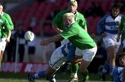 23 June 2001; Gavin Hickie of Ireland is tackled by Pablo Gambarini of Argentina during the 2001 Southern Hemisphere Under-21 Championship match between Ireland and Argentina at Sydney Showground in Sydney Olympic Park, Australia. Photo by Matt Browne/Sportsfile
