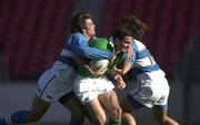 23 June 2001; Jeremy Staunton of Ireland is tackled by Luciano Baetti, left, and Juan Martin Hernandez of Argentina during the 2001 Southern Hemisphere Under-21 Championship match between Ireland and Argentina at Sydney Showground in Sydney Olympic Park, Australia. Photo by Matt Browne/Sportsfile